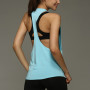 New Ladies Quick-drying Soft Sports Vest Sleeveless Backless Sport Shirt Women Running Gym Tops Loose Comfortable Tank Top