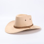 Western Cowboy Hat Suede Spring Summer Mans Hat Shade Horse Riding Outdoor Solid Color High Quality New Fashion Cowgirl Cap