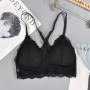 Lace Bras for Women Sexy Padded Underwear Wire Free French Triangle Cup Thin Breathable Bra Beautiful Back Bottoming Vest