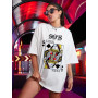 Oversized T Shirt Womens Short Sleeve Clothes Women Street Fashion Y2K Aesthetic Tops Faemale 90s Harajuku Punk Clothes