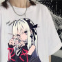 Women T-shirts Kawaii Cartoon Tops Short Sleeve Punk Bear Anime Print Summer Casual Cute Oversized T Shirt Fashion Black Clothes