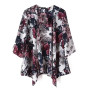 Bohemian Floral Print Summer Half Sleeve Kimono Cardigan Women Tops and Blouses Vintage Print Casual Blouses Shirts Female