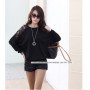 HOT Sexy Women's Ladies Batwing Blouse Tops shirt Dolman Lace Long Sleeves NEW