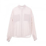 Summer Fashion Casual Newly Women Ladies Shirts Long Sleeve Turn-Down Collar Solid Sequined Pockets Slim Shirts 2 Style