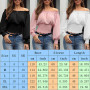 Summer New Women Ruffles Blouse Casual Lace Polka Dot Off Shoulder Shirt Ladies Long Sleeve Tops Blusas Female