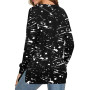 Plus Size 3XL Pullovers Lady Graffiti Print Loose Long Sleeve O Neck Pullover Shirt Blouse Streetwear Loose Womens T-shirts