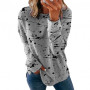 Plus Size 3XL Pullovers Lady Graffiti Print Loose Long Sleeve O Neck Pullover Shirt Blouse Streetwear Loose Womens T-shirts