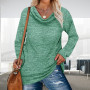 Women Clothing Long Sleeve Solid Color Basic T-shirt Blouse Top for Autumn Blouse