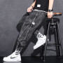 Gray Snow Wash Jeans Mens Fashion Cargo Pants Loose Harem Trousers Male Fashion Casual Korean Joggers Men Street Wear Pants 5XL