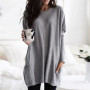 Women Tops and Bloues Autumn Winter New Style Fashion Casual Tops Long Shirt Casual Long Sleeve Pullover Robe Chiffon Blouse