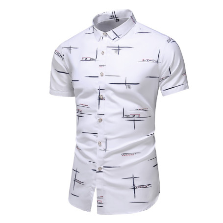 Fashion 9 Style Design Short Sleeve Casual Shirt Men's Print Beach Blouse Summer Clothing Plus Asian Size M-XXXL 4XL 5XL