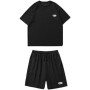 Legible Summer Solid Shorts Sets Men Casual Two Pieces Short Sleeve T Shirts and Short Pants Man