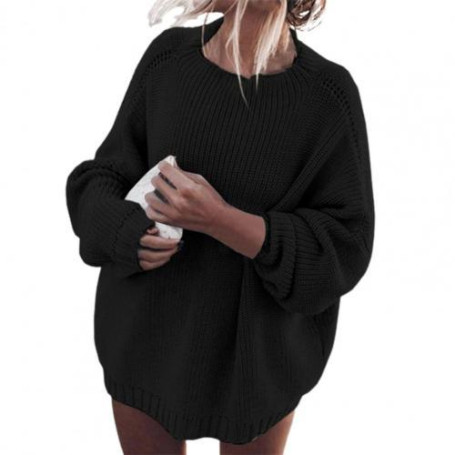 Simple Sweater Loose Fit Casual Comfy Warm Loose Fit Women Knitwear