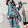 Long Sleeve Shirts Women Plaid Casual 3XL Loose Vintage Harajuku Tunic Tops Elegant Retro All-match Korean Style Spring Ladies