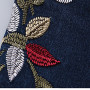 Jeans Jackets Women  Autumn Flower Embroidery Vintage Female Long Sleeve Casual Coats and Top Woman Blue Short Denim Jackets