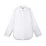 Herstory Vintage Double Layer Blouse Women Patchwork Long Sleeve Elegant Ladies White Shirt Designed Organza Transparent Tops