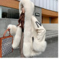 Hstar Women Elegant Solid Faux Fur Coats Female Winter Thick Warm Parkas Lady Korean Double Sided Coats