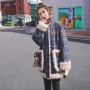 Herstory Plaid Lamb Wool Coat Women's Short  Autumn Winter Wild New Korean Version Of Loose Woolen Thick Plus Velvet Coat