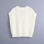 Ardm Fashion Twist Sweater Vest Pink V Collar Oversize Vintage Kintted Jumper Cross Lace Up White Femme Veste Chic Tops Pullover