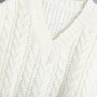 Ardm Fashion Twist Sweater Vest Pink V Collar Oversize Vintage Kintted Jumper Cross Lace Up White Femme Veste Chic Tops Pullover