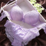 Ladies Lingerie Set Bras Cup Sexy Lace Bra & Brief Sets Transparent Women Underwear Black Embroidery Bow