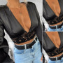 Hot Women Mesh Sheer Blouse See-through Hollow Deep V Lace Crop Top Long Sleeve Top Shirt Sexy Lace Black Shirt Female Blusas