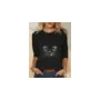 Women Blouse Top Cat Chasing The Moon Print shirt Plus Size 5XL Casual Black shirts Long Sleeve Funny Cartoon Tees Female