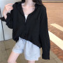 Women Blouses Casual Loose Basic Solid Shirts Turn-down Collar Button Up Korean Style Fashion Simple Female Tops All-match Chic