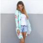 Spring Autumn Woman Long Sleeve Shirts Woman Floral Casual Cardigan Blouse Woman