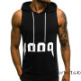 Men's Sleeveless Hooded Vest Casual Sports Fitness Muscle Cool  Sweatshirt 2021 New Fashion Hoodies