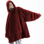 Winter Warm Hoodies Blanket with Sleeves Oversized Women /Men Pullovers Thicken Fleece Giant Blanket Hoodies