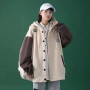 Autumn and Winter Sweater Coat Vintage Korean Sports Hoodie Warm Long Sleeve Single Breasted Fashion Hoodie Loose Top