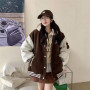 Embroidered Baseball Jacket Women's Spring and Autumn New European and American Style High Street Fashion Casual Couple Jacket