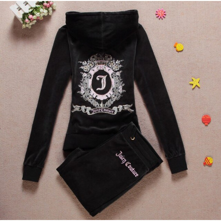 Spring Sports Suit Embroidered Diamond Pants Set Zip Hoodie Slim Fit Two Piece Sweatshirt
