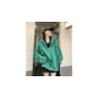 Women's Clothing ArmyGreen Hooded Outerwear Korean Fashion Hip Hop Vintage Thicken Lazy Wind Winter Cardigan Zipper Coat Tops