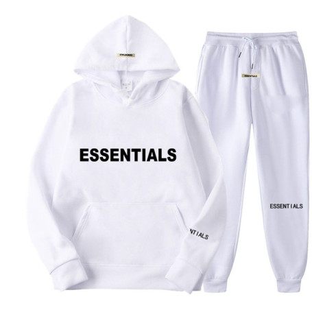 Essentials Autumn Winter Men Women Hooded Sweatshirt Suit Pure Cotton  Couple Jogging Sweatshirts Oversized Streetwear Tracksuit