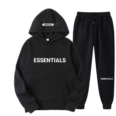 LW Essentials Letter Print Kangaroo Pocket Tracksuit Set Autumn Winter Women Hooded Sweatshirt Suit Streetwear Tracksuit