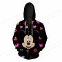 Mickey Mouse 3d Print Hoodies Men Women Fashion Zipper Hoodie Kids Christmas Hoodie Zip Up Coats Women Sweats Duck Sudaderas