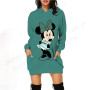 Mickey Mouse Hoodies Dresses Women Fashion Christmas Hoodie Kids Hoodie Girl Coat Women Sweats Long Sudadera Womens Dress Kawaii