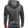Men's Pullover Hoodie Sweatshirt Gradient Print Daily Fitness Sportswear Basic Casual Hoodies Oversize Sweatshirts Gray White