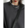Women's Sweatshirts Gray Sport Casual Unisex Round Neck Pullover Long Sleeve Fleece Sweater