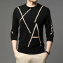Men Sweatshirt Knit High End Designer Wool Pullover Sweater