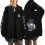 Women Men Anime Death Note Hoodies Cartoon Streetwear Harajuku Roupas Masculinas Zip Up Sweatshirts