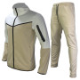 Men Fashion Stand Collar Tracksuits Hoodies + Sweatpants Two Piece Sets Autumn Casual Patchwork Zipper Sweatshirt Suits