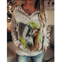 Women Fashion Oversized Sweatshirt Hoodie Hip Hop Clothing Brand Coat Native Feather Sweats Coat