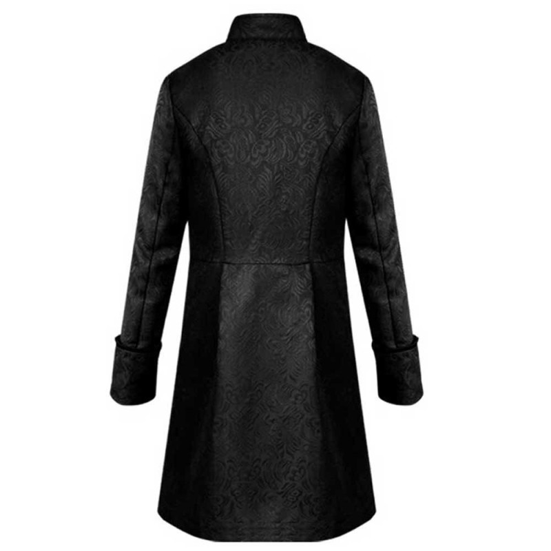 Adult Men Gothic Halloween Steampunk Trench Coat Victorian Costume ...