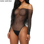 Lace Fishnet Bodysuits Catsuit Womens Transparent Open Crotch Sex Clothes Stretch Mesh Body Stockings Porn Underwear Costume