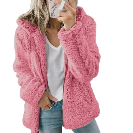 Teddy Coat Women Faux Fur Coat Teddy Bear Jacket Thick Warm Fake Fleece Jacket Fluffy Jackets Plus Size Overcoat