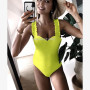 Women High Waist Bathing Suit One Piece Trikini Fitted Size Swimwear