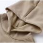 Women 2 Piece Set Sweatshirt Suit Solid Long Sleeve Hooded Top Elastic Waist Pant Tracksuit